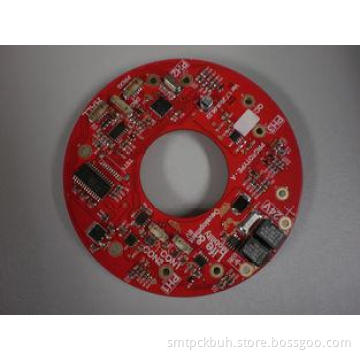 Red Round LED PCB Assembly , Dual Layer PCB Board